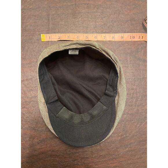 Dorfman DPG 1921 Linen Ivy Flat Cap Brown Gray with Black Underside XL/Large - Picture 5 of 7